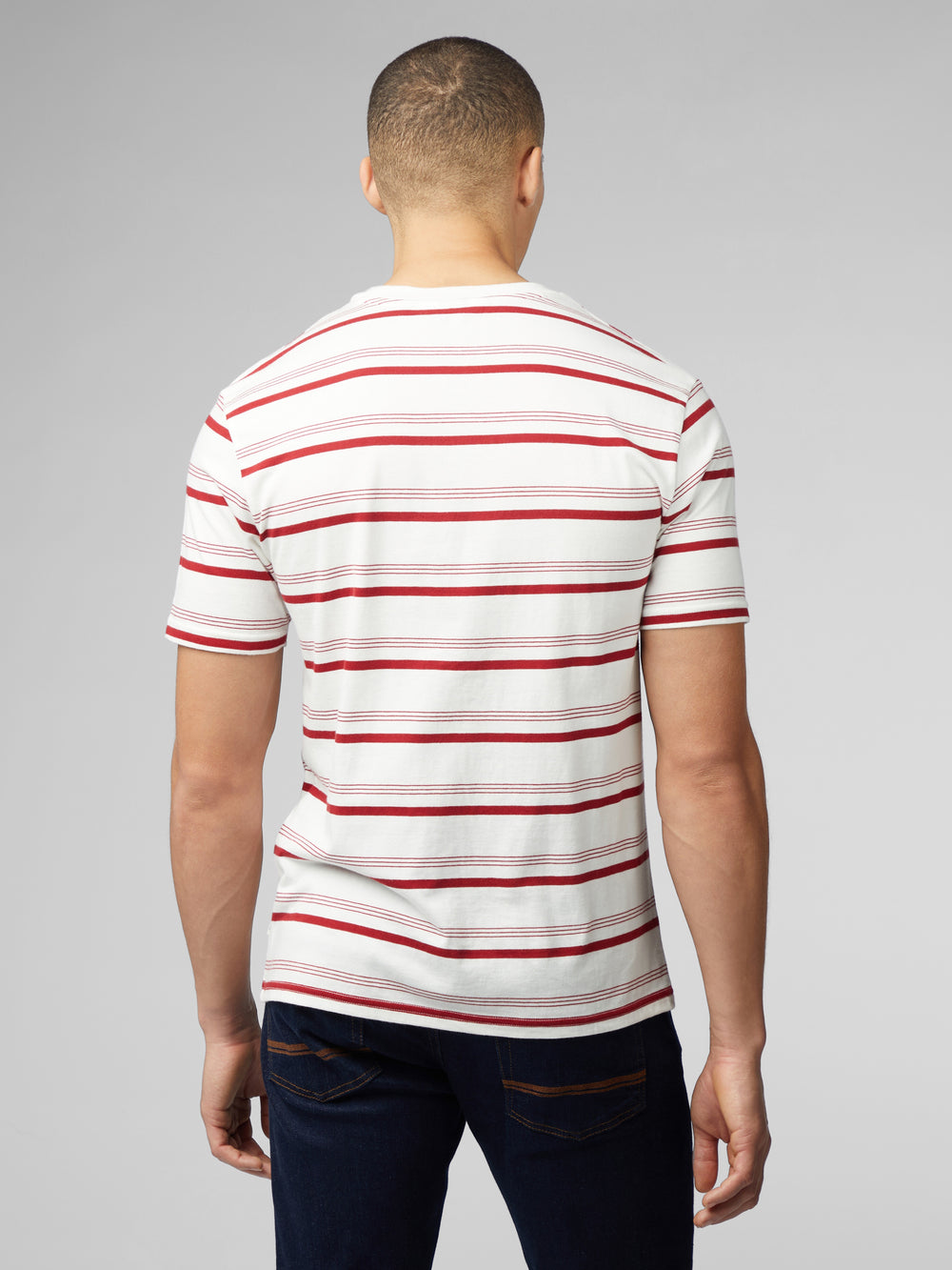 Tricko Ben Sherman Signature Fine Stripe Biele | JRIZQ8054