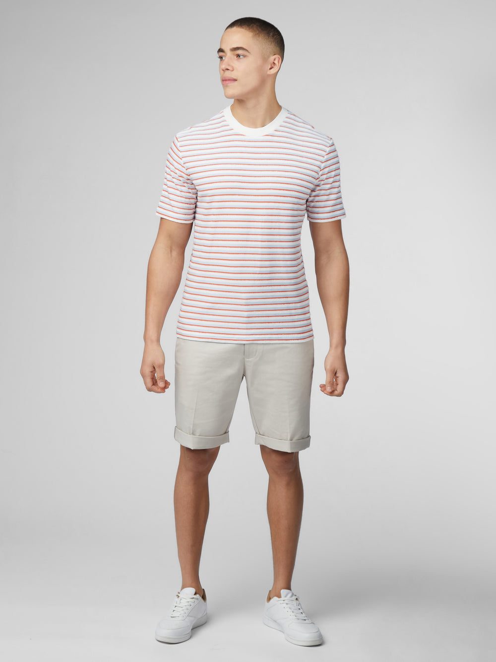 Tricko Ben Sherman Signature Loopback Stripe Modre | UXREF7981