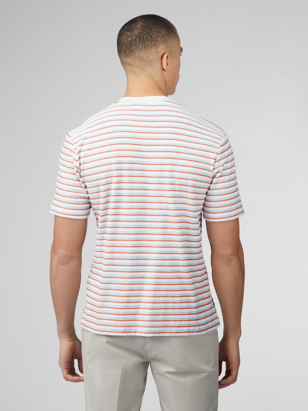 Tricko Ben Sherman Signature Loopback Stripe Modre | UXREF7981